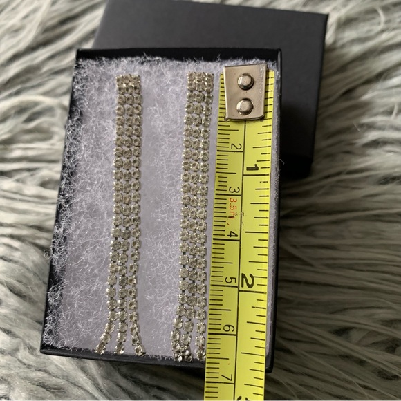 Long Rhinestone Earrings - Picture 6 of 8